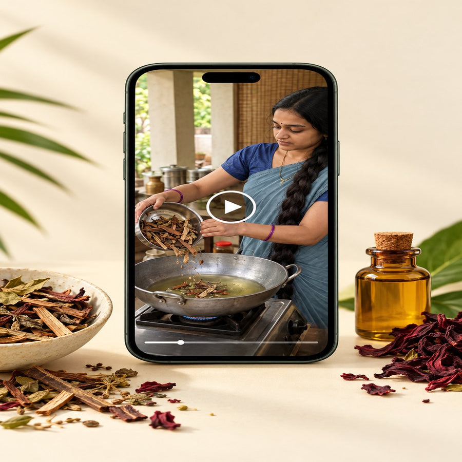 DIY Herbal Hair Oil Guide – PDF + Video