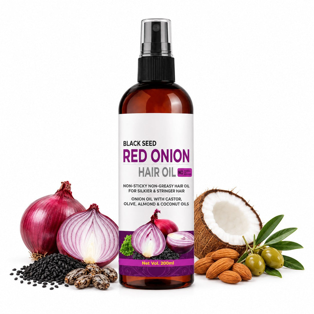 Stronger, silkier hair with Red Onion Oil