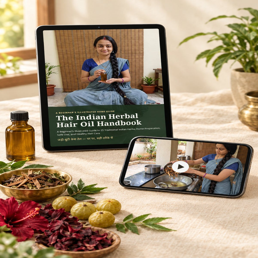 DIY Herbal Hair Oil Guide – PDF + Video