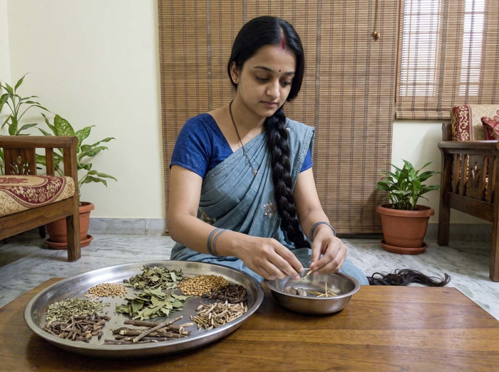 Sorting the herbs